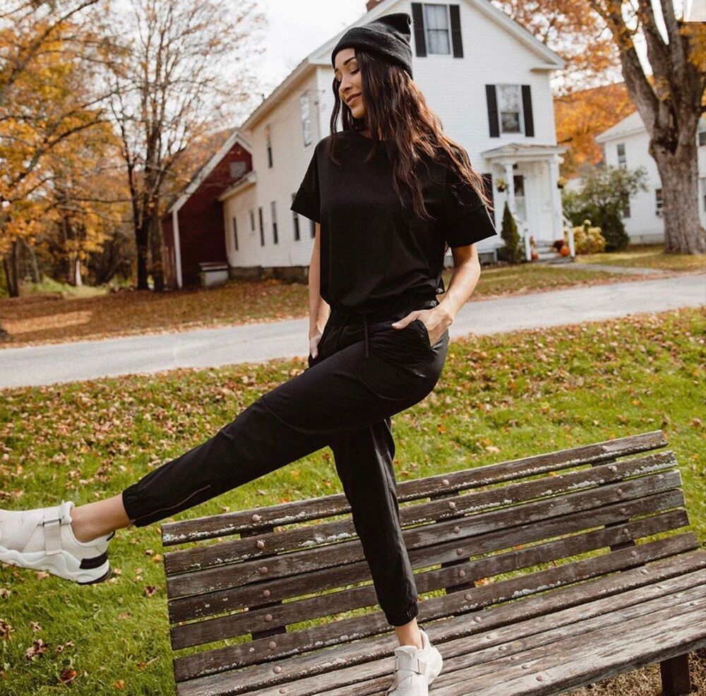 Albion Fit Everyday Jumpsuit in Black Small Tall